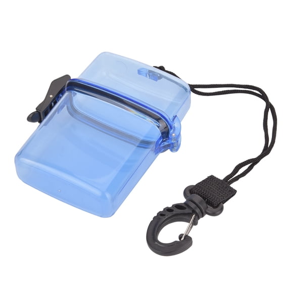 Yajisi Waterproof Plastic Transparent Underwater Kayak Sealing Box with Rope Hook, Portable Floating Dry Gear Storage Case for Surfing Canoe Diving, Blue (4.33 x 2.76 x 1.18 in / 11 x 7 x 3 cm)