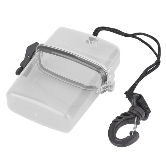Yajisi Waterproof Plastic Transparent Underwater Kayak Sealing Box with Rope Hook, Portable Floating Dry Gear Storage Case for Surfing Canoe Diving, Gray (4.33 x 2.76 x 1.18 in / 11 x 7 x 3 cm)