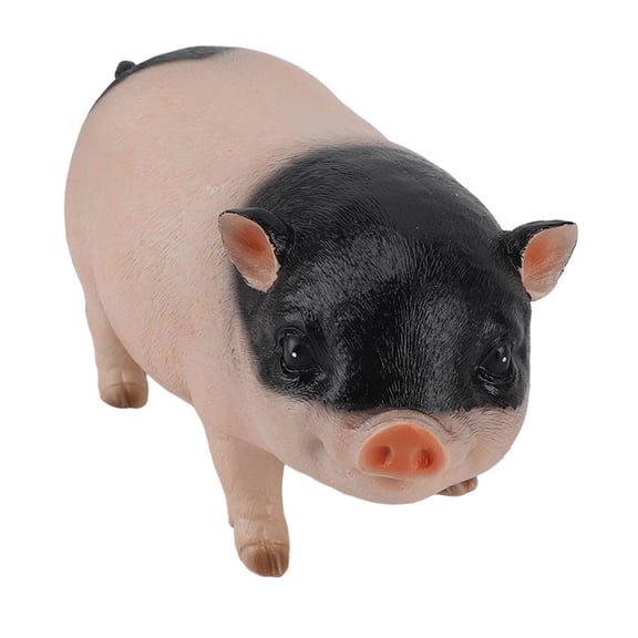 Yajisi Weatherproof Resin Pig Statue, 26.5cm Standing Piglet Figurine for Outdoor Garden & Desktop Decor, Mix Color, 11.81" x 7.87" x 7.48"