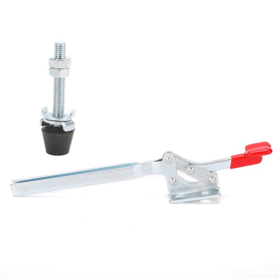 Yajisi Welding Toggle Clamp Horizontal Fixture Elbow Compressor Quick Release Hand Tool Heavy Duty Cast Iron Anti-Rust Woodworking Clamp GH-22185 6.5 inches / 16.5 cm Arm Length