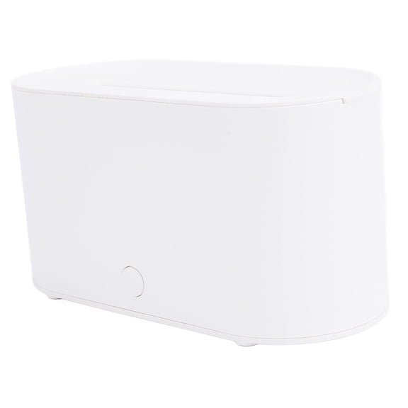 Yajisi White Aromatherapy Essential Oil Diffuser Humidifier with 7 Flame Light Colors, Quiet Desk Air Mist Maker for Office Home, Auto Off, 130mL 4.4 fl oz USB Plug In
