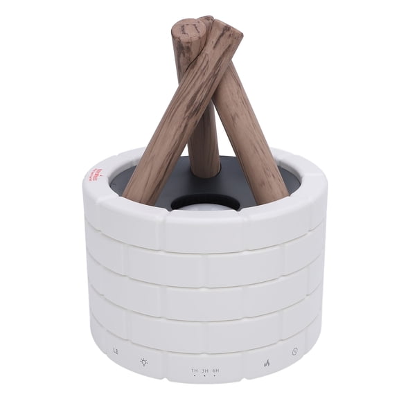 Yajisi White Bonfire Shaped Diffuser Touch Control Campfire Diffuser Humidifier Home Decor Cool Mist Aromatherapy Oil Diffuser with Realistic Flame Effect 250ML (8.45 fl oz / 250 ml)