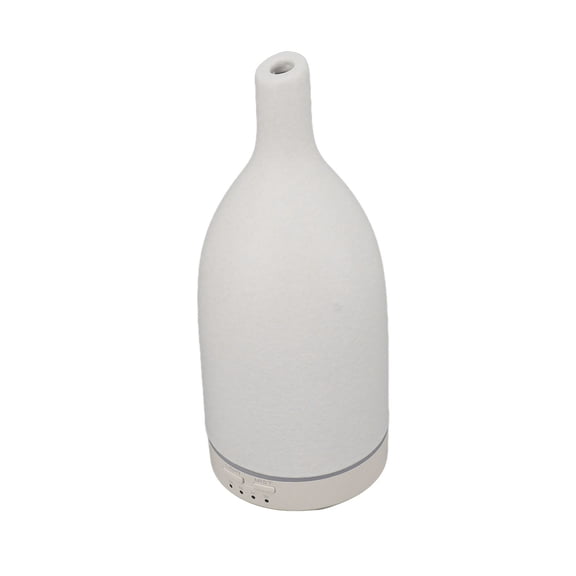 Yajisi White Ceramic Essential Oil Diffuser Ultrasound Aromatherapy Diffuser Quiet Auto Off 100ml US Plug (8.3 inches / 21 cm)