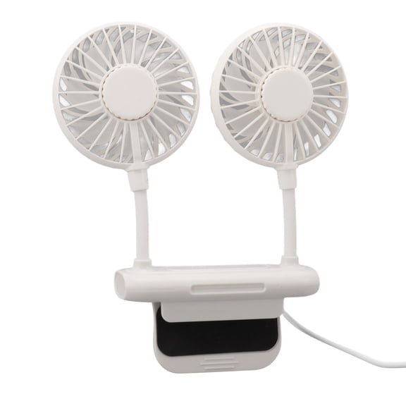 Yajisi White Desktop Screen Fan with Adjusting Clip, 3-Speed 360 Degree Rotating USB Table Monitor Cooling Fan for Home and Office Use (10 inches / 25.4 cm)