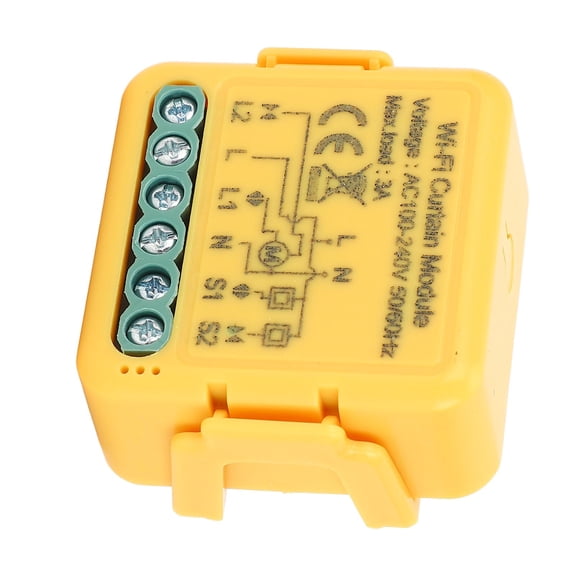 Yajisi WiFi Curtain Module Switch App Control Timer Function Electric Roller Shutter Controller Voice Command 110-240V Smart Home Automation Device 100-240V