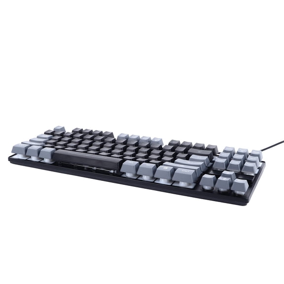 Yajisi Wired Gaming Keyboard 87 Keys USB RGB Backlit Floating Keycaps Contrast Color Space Saving Mechanical Feel Keyboard for Desktop Laptop Black Grey (14.96 inches / 38 cm)