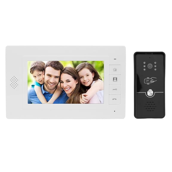 Yajisi Wired Video Intercom System 7 Inch LCD Screen Night Vision 120 Deg Wide Angle Visual Intercom System for Villa Home EU Plug 100-240V (10.24 inches / 26 cm)