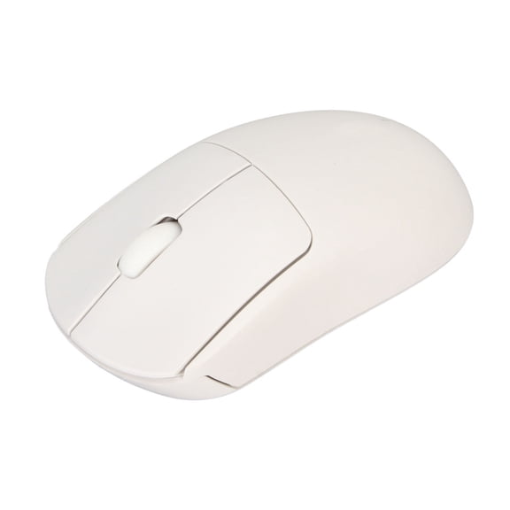 Yajisi Wireless Gaming Mouse 1200DPI 2.4G Ergonomic Fit Palm Battery Powered Computer Mouse for Desktop PC Laptop, Solid White Finish (6.3 inches / 16 cm length, 3.2 oz / 91 g weight)