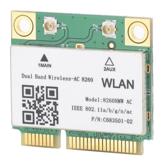 Yajisi Wireless Network Card Gigabit DualBand 2.4G and 5G Frequency Built-In Bluetooth 4.1 Mini PCIE Interface 802.11ac Standard 867Mbps Speed High Performance Connectivity 8260HMW Model