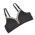 thumbnail image 1 of Yajisi Wireless Nursing Bra V Shape Breastfeeding Breathable Maternity Bra Front Button Black M (34/75, 13.78 inches / 35 cm length), 1 of 9