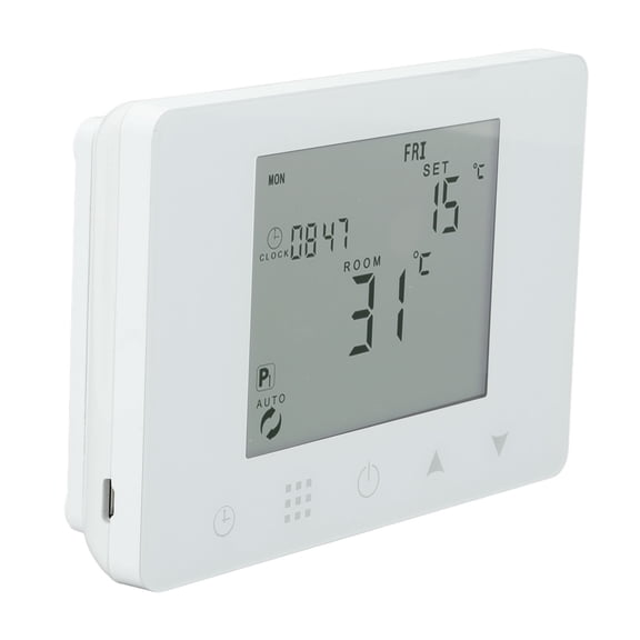 Yajisi Wireless RF Temperature Controller Programmable Smart Electric Heating Thermostat with LCD Backlit Display Flame Retardant PC for Gas Boilers