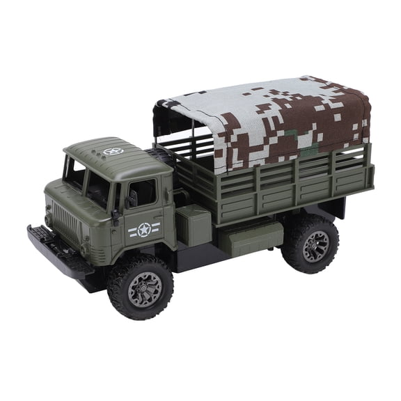 Yajisi Wireless Remote Control Military Truck 4 Wheel Drive Off Road RC Model Car Toy with Light 12.99 inches / 33 cm