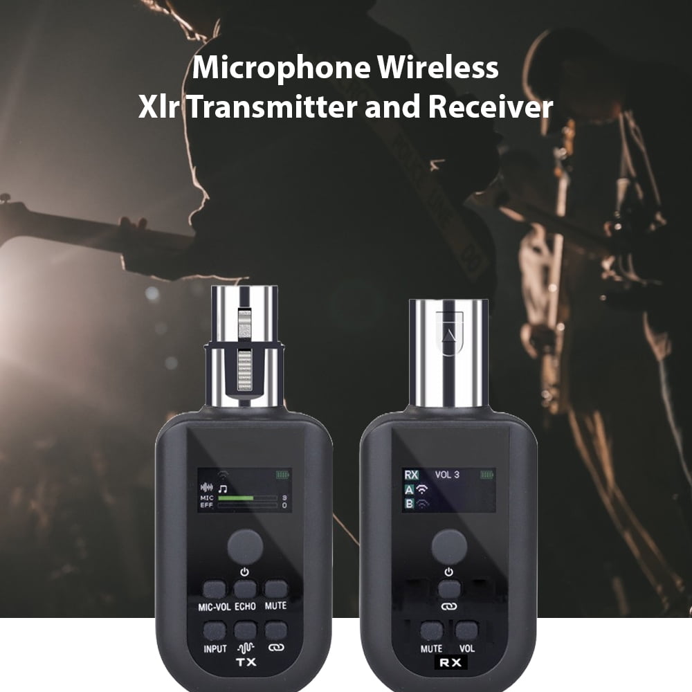 Yajisi Wireless XLR Transmitter and Receiver UHF Microphone System for Audio Mixer PA Speaker Guitar Bass with Noise Reduction Rechargeable Battery, 20 Channels High-Fidelity Audio Gear