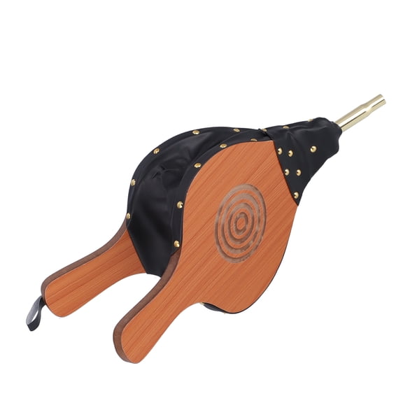 Yajisi Wood Fireplace Bellows Large Air Blower with Cast Nozzle and Hanging Strap for Outdoor Camping BBQ Fire Pit, 17.9 inches / 45.5 cm