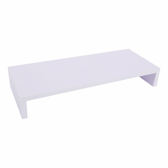 Yajisi Wooden Monitor Stand LED LCD Computer Riser Desktop Organizer Display Shelf Space Saving Design Ergonomic Viewing Height For Home Office Desk, Purplish White (19.68 inches / 50 cm)