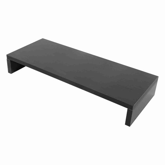 Yajisi Wooden Monitor Stand LED LCD Computer Riser Desktop Organizer Display Shelf Space Saving Design Ergonomic Viewing Height For Home Office Workstation, Black (19.68 in / 50 cm)
