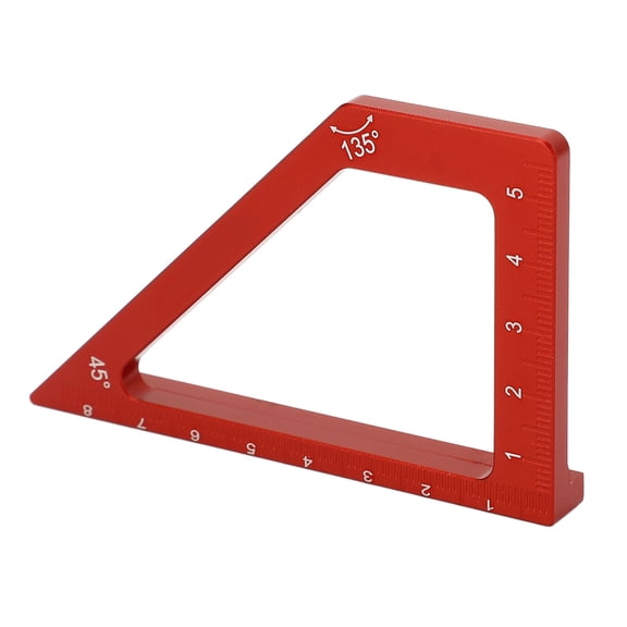 Yajisi Woodworking Ruler Metric Scale Aluminum Alloy 45 Degree 90 Degree Trapezoid Scribing Measurement Tool Precision Carpentry Square For Professional Builders