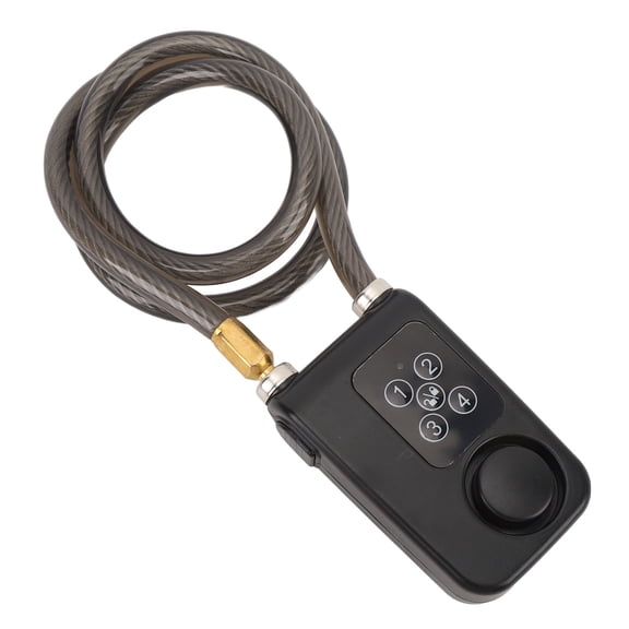 Yajisi Y787R Keyless Anti Theft Remote Control Bike Cable Lock for Motorcycle with 115dB Alarm, Black