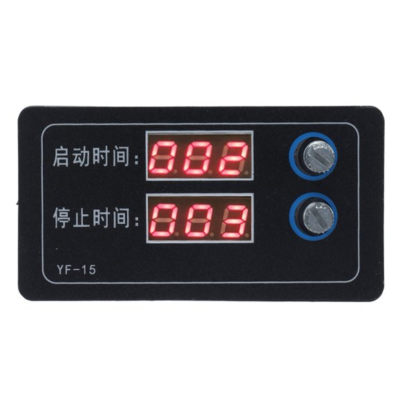 Yajisi YF-15 Digital Timer Delay Switch Motor Controller Module with LED Display for Generator, Time Delay Relay DC 7-27V Adjustable Countdown Switch, Generator Accessories, 1 Pack