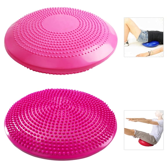 Yajisi Yoga Balance Disc, Inflatable Stability Wobble Cushion with Free Hand Pump, Anti-Slip PVC for Core Training, Color Random, 7.87 Inches