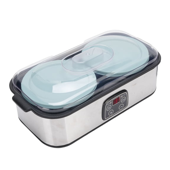 Yajisi Yogurt Maker 2L Large Capacity with Automatic Temperature Control and 0-48 Hours Digital Timer, Includes 2 Glass Jars (67.6 fl oz / 2L)