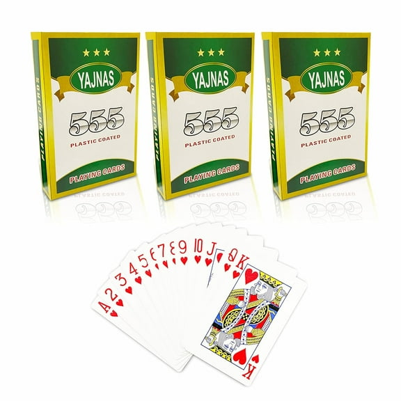 Yajnas Playing Cards Multicolour Set Of 3 | For Adult - Decks Pocker Card, Rummy Playing Card Decks - Playing Cards Are Highly Durable & Long-Lasting | Playing Cards