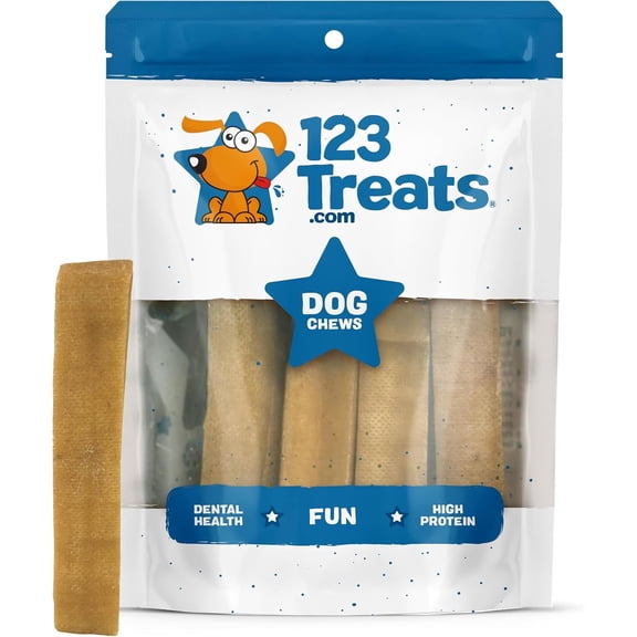 Yak Cheese Dog Chews 100% Natural Long Lasting Chew for Aggressive Chewers, Odor-Free, High Protein & Dental Cleaning Dog Treat, Yak Chews for Over 4 Months Dogs | (Medium, 4 Pack)
