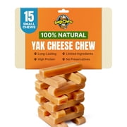 Tibetan Dog Chew Yak Cheese Himalayan Treats for Small Dogs, Natural Long-Lasting Chews, 15 Sticks