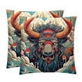 thumbnail image 1 of Yak Covers Set of 2 with Unique Patterns for Bed, Chair Pillow Covers, Decorative Pillows - Available in 16x16, 18x18, 20x20 Inchesfor Various Occasions, 1 of 6