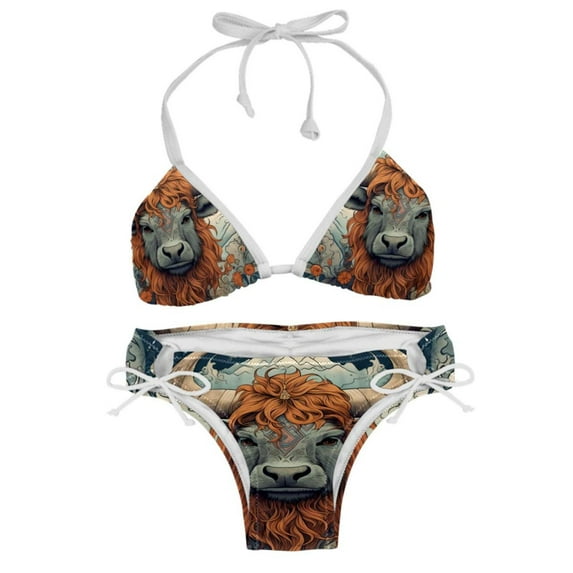 Yak Detachable Sponge Adjustable Strap Bikini Set 2-Pack for Various Scenes