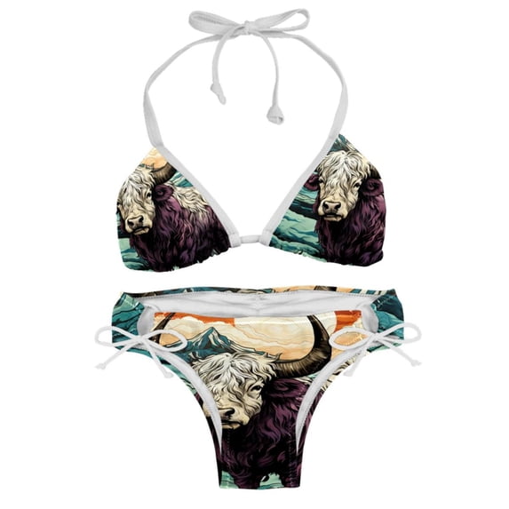 Yak Detachable Sponge Adjustable Strap Bikini Set Two-Pack - Ideal for Beach & Pool Parties