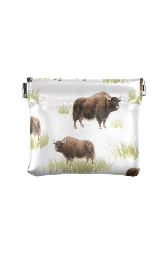 Yak Grass Wallet Small PU Leather Change Pouch Wallet for Women