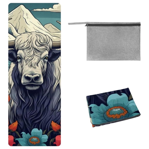 Yak Gym Towel with Storage Bag, 72.8"x26.8", Suitable for Yoga, Pilates, Fitness, etc. - Yoga Blanket, Yoga Mat Towel, Yoga Towels