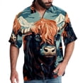 thumbnail image 1 of Yak Men's Short Sleeve Hawaiian Print Button Down Beach Shirt, 1 of 6