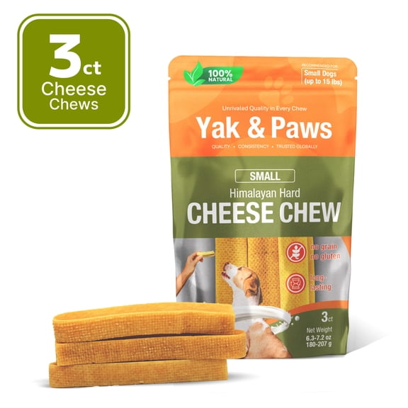 Yak & Paws Yak Cheese Chew for Small Dogs upto 15 lbs- 3 chews/pack