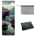 thumbnail image 1 of Yak Yoga Mat Towel with Storage Bag, 72.8"x26.8" - Suitable for Yoga, Pilates, Fitness - Yoga Blanket, Yoga Towel, Yoga Mat Towel Included, 1 of 6