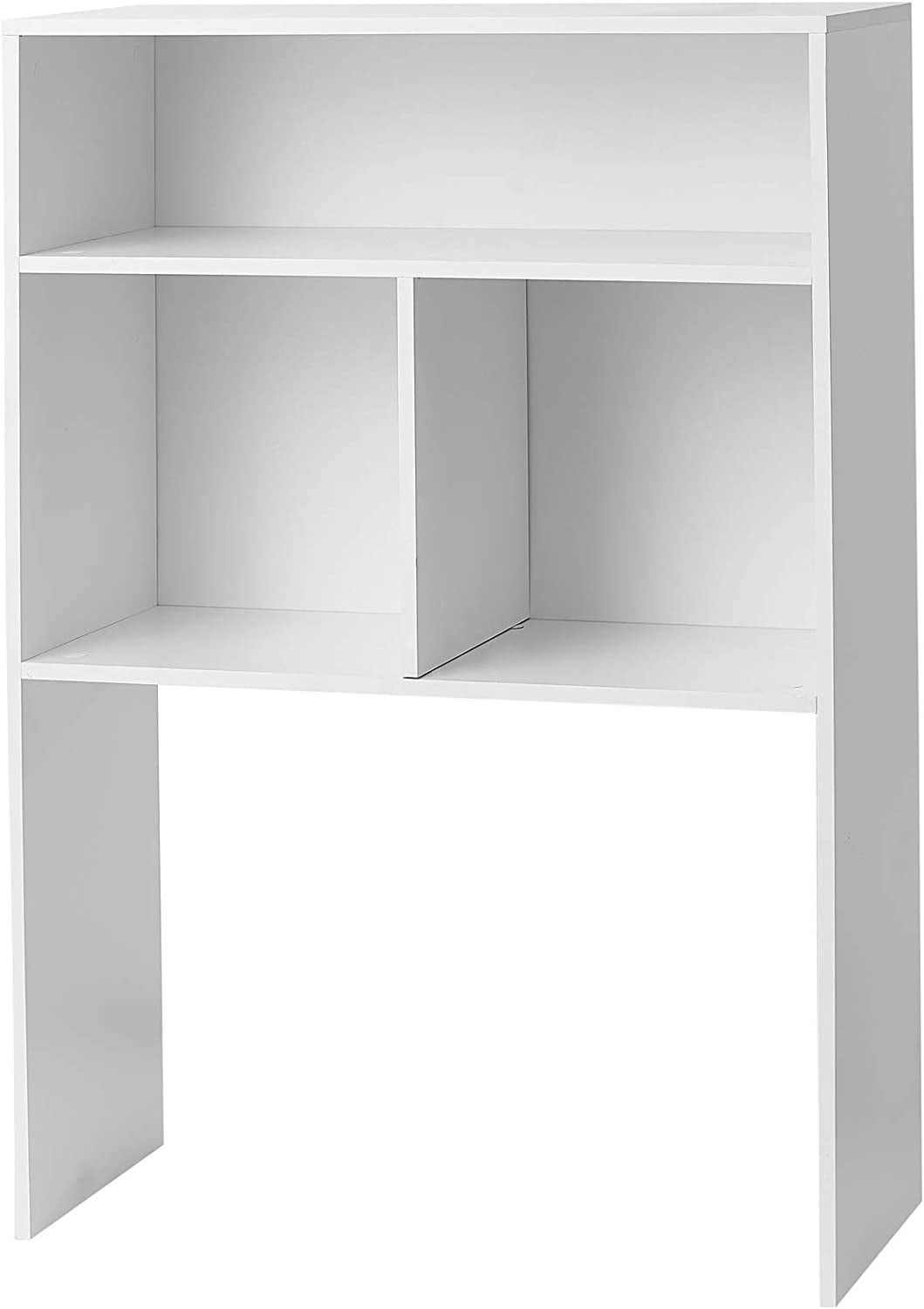 Yak about It Extra Depth Cube Dorm Desk Bookshelf White