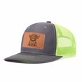 thumbnail image 1 of Yak leather patch Leather Patch Embroidered Color Block Trucker Hat Unisex Adjustable Cotton Breathable Fashion Cap for Travel Daily Wear, 1 of 11