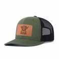 thumbnail image 1 of Yak leather patch Leather Patch Embroidered Color Block Trucker Hat Unisex Adjustable Cotton Breathable Fashion Cap for Travel Daily Wear, 1 of 11