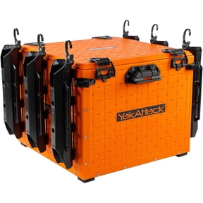 YakAttack BlackPak Pro 16" x 16" Fishing Crate W/ 6 Rod Holders - Orange
