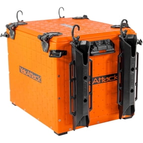 YakAttack BlackPak Pro Orange Fishing Crate with 4 Rod Holders, 13 x 16 Inch