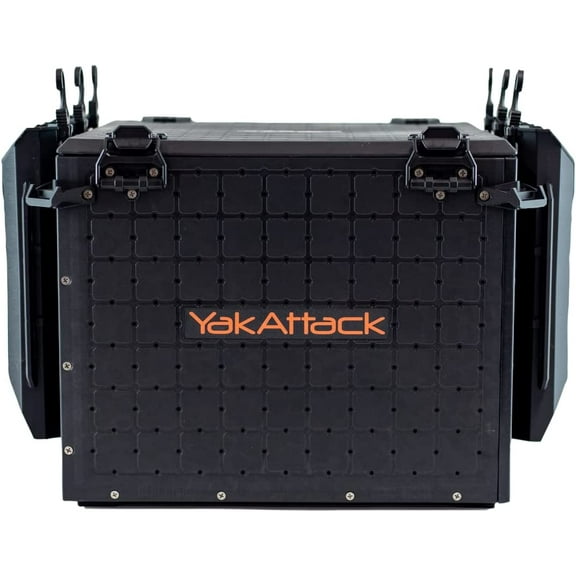 YakAttack BlackPro Kayak Crate 16"x16" Black Lid & 6 Hooks - BLP-PRO-16X16