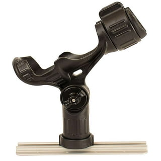 Heavy Duty Fishing Pole Rod Holder with Universal Clamp-On Boat Deck Mount