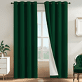 thumbnail image 1 of Yakamok 100% Blackout Curtain Panels 84 inches Light Blocking Drapes for Nursery, 2 Thick Layers Thermal Insulated Draperies(2 Pieces, 52 Wide Each Panel,Dark Green Front with White Backing), 1 of 10