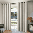 thumbnail image 1 of Yakamok 100% Blackout Natural Send Linen Curtains 84 Inches Long for Living Room, Room Darkening Textured Curtains for Bedroom with White Liner 2 Panels, 1 of 6