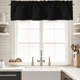 thumbnail image 1 of Yakamok 18 Inches Long Blackout Curtain Valances for Windows - 1 Panels Blackout Window Valances for Basement with Rod Pocket (Black,Width 42 by Length 18,1 Panel), 1 of 7