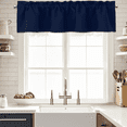 thumbnail image 1 of Yakamok 18 Inches Long Blackout Curtain Valances for Windows - 1 Panels Blackout Window Valances for Basement with Rod Pocket (Navy Blue,Width 42 by Length 18,1 Panel), 1 of 7