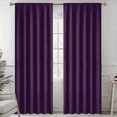 thumbnail image 1 of Yakamok 84 Inches Long Blackout Curtain for Windows - 2 Panels Blackout Window drapes for Basement with Rod Pocket (Purple,Width 52 by Length 84), 1 of 5