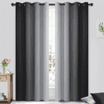thumbnail image 1 of Yakamok Black Curtain for Bedroom/Living Room Blackout,Ombre Curtains Grommet Light Blocking Room Darkening Window Drapes 2 Panels,52x84 inches, 1 of 6