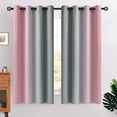thumbnail image 1 of Yakamok Grommet Pink and Grey Ombre Room Darkening Curtains for Living Room/ Bedroom,2 Panels, 52x63 inches, 1 of 6